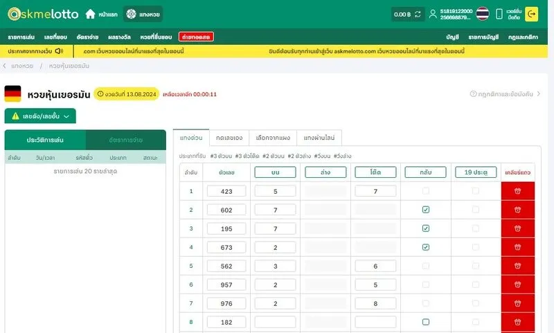 เปิดเผยผลลัพธ์ที่โปร่งใสและชัดเจน Stock German x5bet