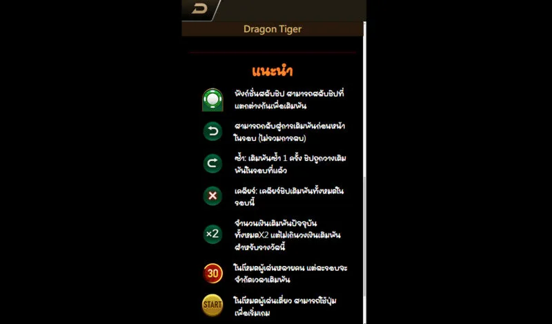 กฎของเกม Dragon & Tiger x5bet